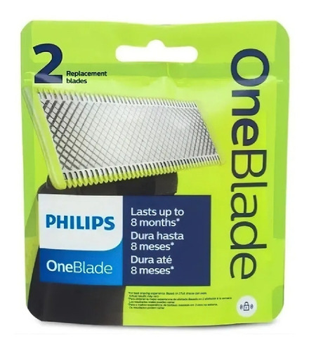 Repuesto Cuchilla Afeitadora Philips Oneblade Pack X 2 Un