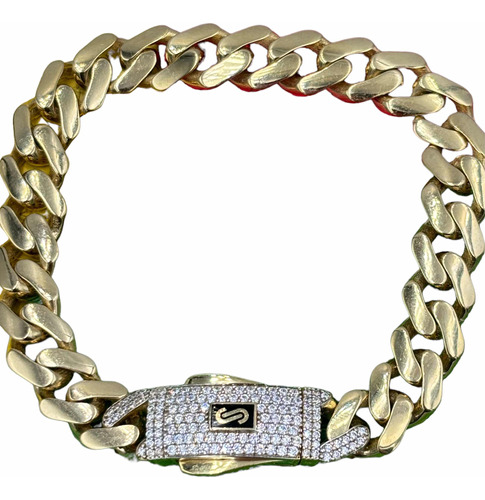 Pulsera Monaco Chain Oro 14k Classic