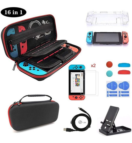 Kit De Accesorios De Nintendo Switch 16 En 1 Para Viaje