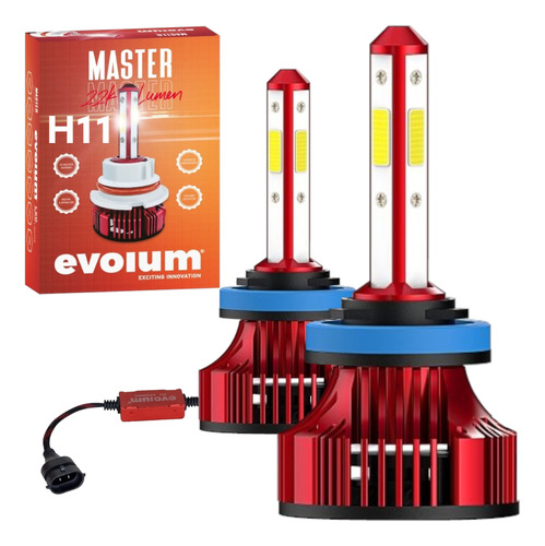 Focos Led Kit Automotriz 4 Caras Master Alta Baja 22000lm