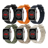 6 Correas Para Apple Watch Ultra Series 9 8 7 6 Se Silicona