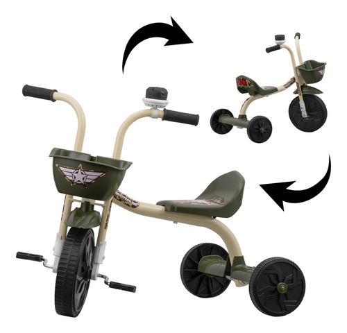 Triciclo Motoca Velotrol Infantil Kids Menino Promoção Nf