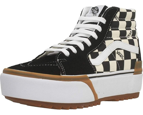 Tenis Vans Checkerboar Sk8 Hi Stacked Para Dama Del 22 Al 26