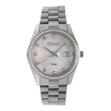 Reloj Feraud Mujer Acero Piedras Fecha 50mts Lf20036lb