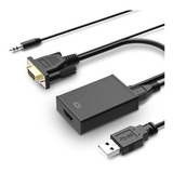 Adaptador Convertidor Vga A Hdmi De 1080p Con Cable Audio