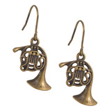 Pendientes De Instrumento Musical De Bronce Antiguo Spinning