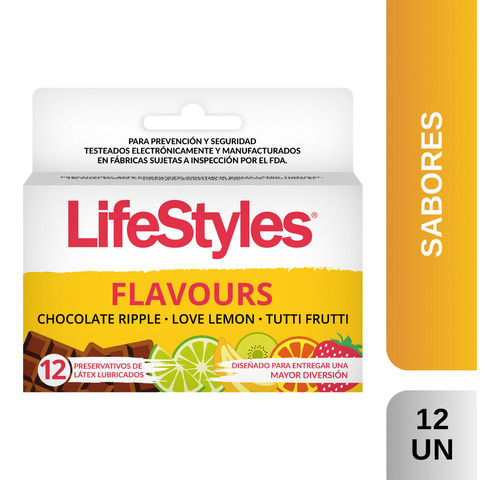 Lifestyle Preservativo Flavours 12 Condones Aromas Y Sabores