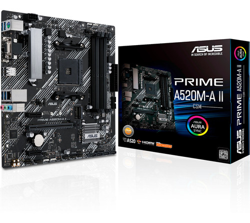 Motherboard Asus Prime A520m-a Ii Csm Amd Ryzen 5ta Gen M.2