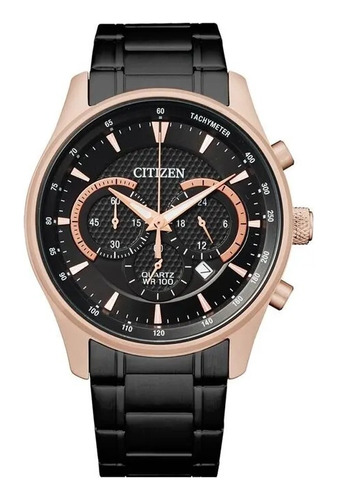 Reloj De Hombre Citizen Negro Cronografo 30% Off + Regalo !!