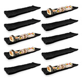 Kit 10 Travessas Estriadas Para Sushi Em Melamina/plástico