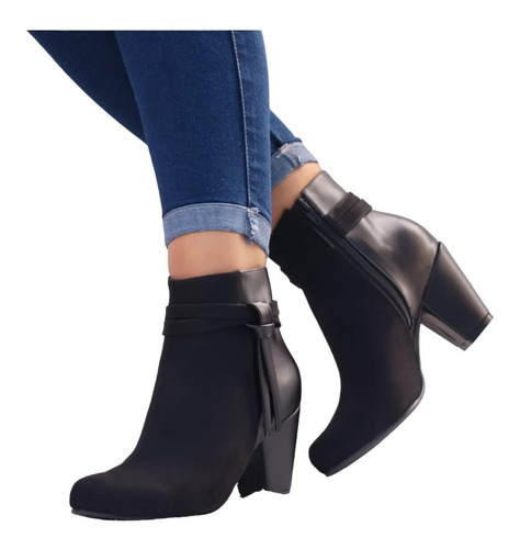 Botin Para Mujer Negro Ac-209