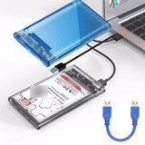 Case Cofre Externo 2.5 Usb 3.0 Transparente Soporta 4tb