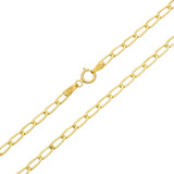 Corrente Cordão Laço Masculino 60cm 2,8mm Ouro 18k 750