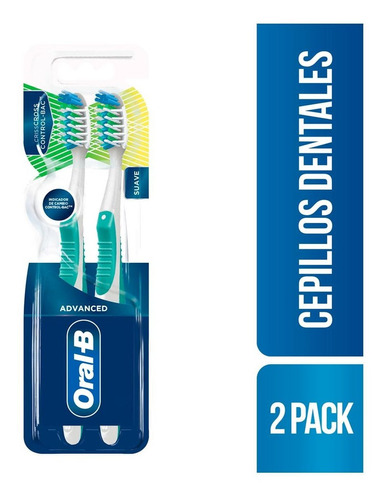 Cepillo De Dientes Oral-b Advanced 7 Beneficios Control-bac 2 Cepillos