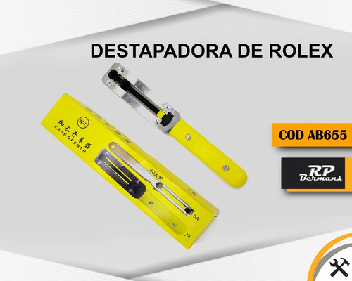 Destapadora De Reloj  Rolex Mango Amarillo Para Relojeria