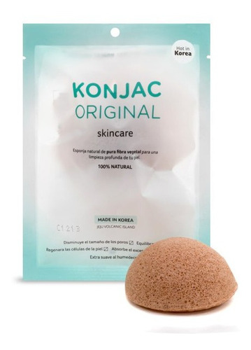 Konjac Esponja Facial Chamomile Manzanilla Piel Sensible