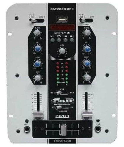  Mixer Bat 2020 Mezcladora Mp3 Talkover Crossfader