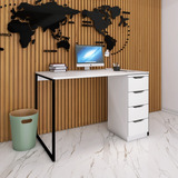Conjunto Escrivaninha Com Gavetas Office Work 120x60