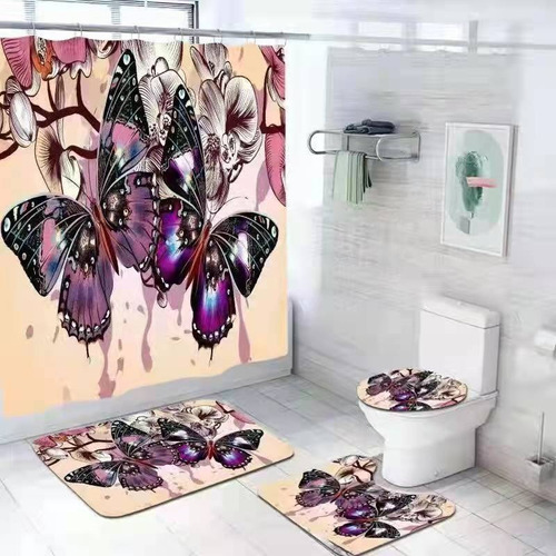 Set De Baño 4 Piezas Con Diseño