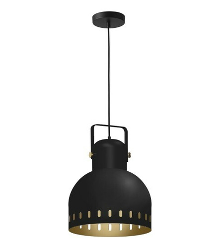 Luminario Colgante Industrial E27 42 W Negro/ Oro 125v Calux