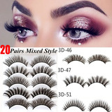 20pairs 3d Visón Pelo Pestañas Postizas Natural De Las Pesta