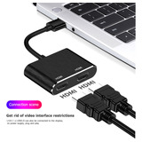 Adaptador Usb C A Vídeo Externo Dual Hdmi Compatible Con Win