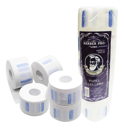 Pack 5 Rollos Papel Cuello Blanco Protector De Cuello Corte 