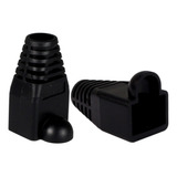 100 Pz Bota Capuchón Protector Negro Para Plug Rj45