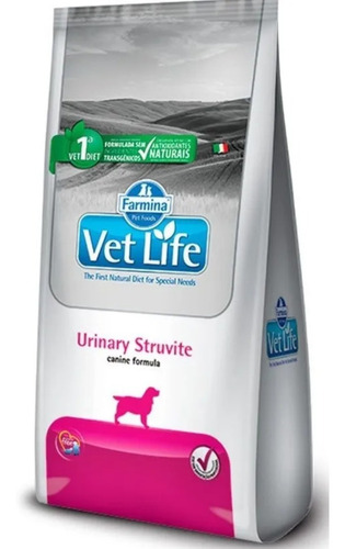 Alimento Vet Life Natural Canine Urinary Struvite Para Perro Adulto De Raza Mediana Sabor Mix En Bolsa De 10kg