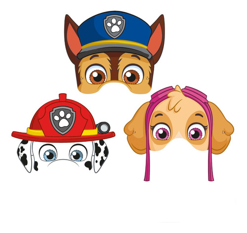 Mascara De Paw Patrol Para Cumpleaños X6