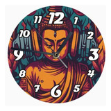 Reloj De Madera Brillante Diseño Buda B32