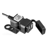 Tomada Carregador De Celular P/ Moto 12v Para 5v, Duas Usb's