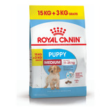 Royal Canin Medium Puppy X 15 + 3 Kg = 18 Kg Kangoo Pet