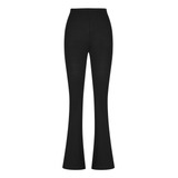 Pantalones C Para Mujer, Cintura Elástica, Acampanados, Colo