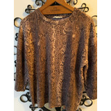 Sweater Liviano Zara Importado Animal Print