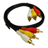 Cable Audio Y Video Rca 3x3 1.5 Metros