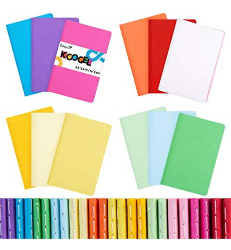 24 Pack Mini Blank Notebooks, 12 Colors Small Pocket No...