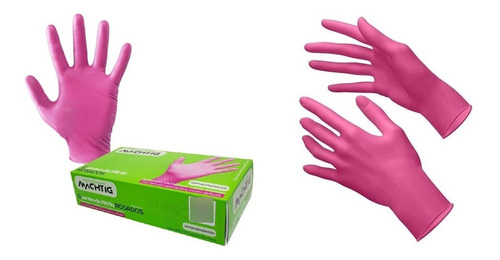 Guantes Nitrilo Small Fucsia 100uni, Peluquería Odontologia