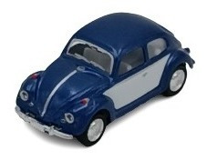 Vocho Vw  Diecast Esc1:64 Fricción 1967 Bicolor Azul-blanco