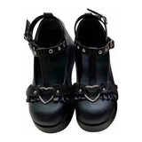 Zapatos Lolita Bowknot Dark Goth Punk Platform Loli