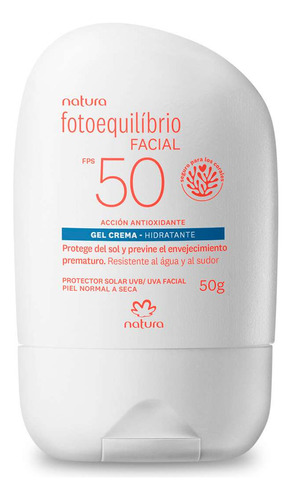 Natura Bloqueador Facial Gel Crema Anti Brillo Fps 50