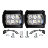 Set De Faros 6 Leds Tunelight Jeep/4x4/moto 24w Con Estrobo