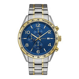 Reloj Caravelle Para Hombre 45b152 Bulova Con Tablero Azul