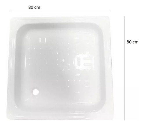 Receptáculo Plato De Ducha Enlozado Roca America 80x80