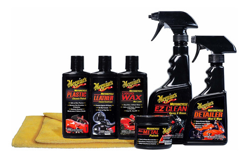 Meguiar's Kit De Cuidado De Motocicleta, Paquete Para Limpie