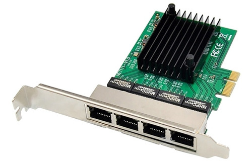 Tarjeta De Red Pcie Pci-e X1 Servidor Gigabit Ethernet De 4