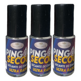 Kit 3 Óleo Secante Esmalte Unhas Ultra Rápido Pingou Secou