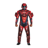 Disfraz Musculoso Rojo Halo Spartan.