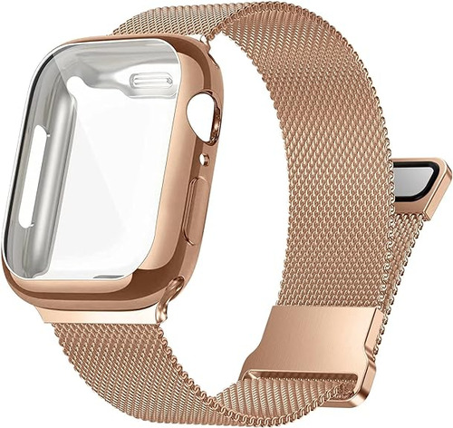 Malla De Metal Y Funda Protectora P/ Apple Watch Bands 42mm