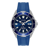 Bn0201-02m Reloj Citizen Eco Drive Promaster Aqualand Buceo Color De La Correa Azul Color Del Bisel Azul Color Del Fondo Azul